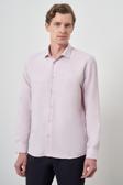 Erkek Pembe Slim Fit İtalyan Yaka Gömlek