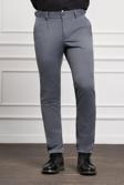  Erkek Lacivert Trend Slim Fit Dar Kesim Pileli Pantolon
