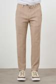  Erkek Bej Poliviskon Trend İpli Jogger Slim Fit Spor Pantolon