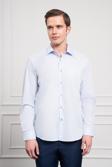  Erkek A. MAVİ Basic Regular Fit Sert Yaka Cepli Gömlek