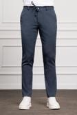  Erkek Marine Jogger Slim Fit Dar Kesim Çıtçıtlı İpli Pantolon
