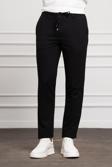  Erkek Siyah Jogger Slim Fit Dar Kesim Çıtçıtlı İpli Pantolon