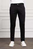  Erkek Siyah Slim Fit Dar Kesim Chino Pantolon