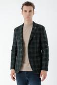  Erkek Haki Yün Slim Fit Torba Cep Mono Yaka Spor Ceket