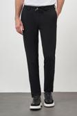  Erkek Siyah Poliviskon Trend İpli Jogger Slim Fit Spor Pantolon