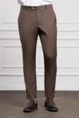  Erkek KAHVE Basic Slim Fit Classic Pantolon