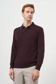  Erkek Mor Basic Polo Yaka Dynamic Fit Rahat Kesim Triko