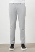  Erkek Gri Poliviskon Trend Çizgili Slim Fit Örme Spor Pantolon