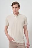  Erkek Kremrengi Trend  Polo Yaka T-Shirt