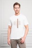  Erkek Ekru Trend Bisiklet Yaka Dinamik Fit Pamuk T-Shirt