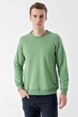  Erkek Haki Basic Bisiklet Yaka Sweat-Shirt