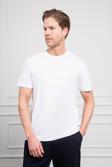  Erkek Beyaz Trend Bisiklet Yaka Dinamik Fit Pamuk T-Shirt