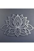 Colorfull Worlds 3D Mandala Lotus Çiçeği Metal Duvar Dekoru