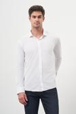  Erkek Beyaz Trend Slim Fit İtalyan Yaka Gömlek