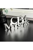 İwa Concept Eid Mubarak Yazılı Ahşap Dekor 30 X 11  - İslami Çerçeve - İslami Duvar Sanatı Ev Ofis Cami Dekoru
