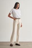 Mizalle Skinny Fit Flare Paça Ekru Denim Pantolon