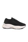 Siyah Hafif Triko Örme Anatomik Kadın Sneaker B064 Z