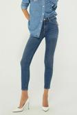 Viking's Line Izabella Kadın Mavi Yüksel Bel Dar Paça Skinny Likralı Kot Pantalon