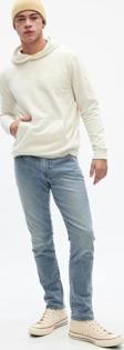 Gap V-Slım Opp Lt Adu 831333000 Flex Slim Jean Pantolon Dar Kalıp Erkek Kot Pantolon
