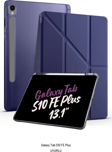 Galaxy Tab S10 FE Plus Uyumlu 13.1 inç Kalem Bölmeli Standlı Tri Folding Tablet Kılıfı