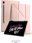 Galaxy Tab S10 FE Plus Uyumlu 13.1 inç Kalem Bölmeli Standlı Tri Folding Tablet Kılıfı