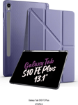Galaxy Tab S10 FE Plus Uyumlu 13.1 inç Kalem Bölmeli Standlı Tri Folding Tablet Kılıfı