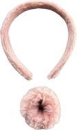 Caş Dekorasyon Pembe Renk Peluş Taç Ve Simit Toka Set