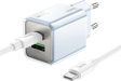 Hoco N46 Glorious Type-C 20W ve USB QC 3.0 18W Çıkışlı Type-C to Type-C Kablolu Şarj Cihazı