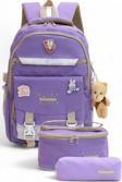 Relaxion 2144-1396 Kore Tarzı Unisex Çocuk Üçlü Set İlkokul Sırt Çantası - NKT02144-lila-TEKEBAT