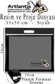 Plastik Fermuarlı Proje Dosyası 35x50 cm 1 Adet Tutmaçlı 38x55 cm Resim ve Proje Ödev Dosyası El Tutmalı