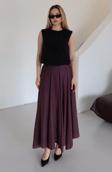 Laluvia Mürdüm Parçalı Etek - 3280