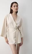 Laluvia Natural Iç Kemerli Kimono - 5383