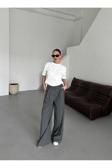 Laluvia Antrasit Pileli Business Pantolon - 3602