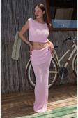 Laluvia Pembe Drapeli İkili Takım - 7257