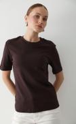 Laluvia Acı Kahve Basic Tshirt - 1075