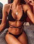 İp ve halka detaylı bikini takım