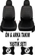 1Araba1Ev Oto Koltuk Kılıfı Bmw Ön Arka Takım + 2 Adet Boyun Yastığı Seti