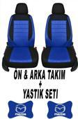 1Araba1Ev Oto Koltuk Kılıfı Mazda Ön Arka Takım + 2 Adet Boyun Yastığı Seti