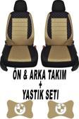 1Araba1Ev Oto Koltuk Kılıfı Bmw Ön Arka Takım + 2 Adet Boyun Yastığı Seti
