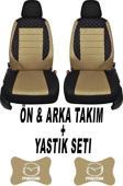 1Araba1Ev Oto Koltuk Kılıfı Mazda Ön Arka Takım + 2 Adet Boyun Yastığı Seti