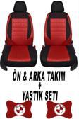 1Araba1Ev Oto Koltuk Kılıfı Bmw Ön Arka Takım + 2 Adet Boyun Yastığı Seti