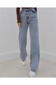 Pubi Woops Julia 90'S Kar Yıkama Mavi  Süper Yüksek Bel Salaş Jeans Palazzo Zee Rucci Etiket