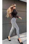 Polle Süper Skinny Gri Yüksek Bel Pantolon S.I.M.S.I.K.I Yüksek Bel