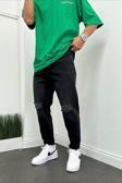 No61 Man Boyfriend Siyah Eskitme Kot Pantolon