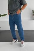 No61 Man Boyfriend Rahat Kalıp Mavi Kot Pantolon