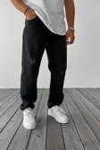 No61 Man Baggy Rahat Kalıp Siyah Kot Pantolon