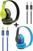 P47 Wiriless Ghazal 2 Adet Extra Bass Wireless Bluetooth Kulaklık 5.0 Edr Yeşil + Mavi 2 Adet