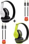 P47 Wiriless Ghazal 2 Adet Extra Bass Wireless Bluetooth Kulaklık 5.0 Edr Beyaz+ Yeşil 2 Adet