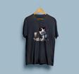 Oversize Köpek Gözlük ve Milkshake Tasarım unisex t-shirt
