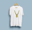 Oversize Altın rengi Dolar Kolye Tasarım unisex T-shirt
